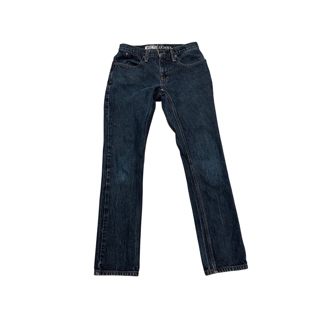 FREE WORLD Clothing Co Mens Messenger Skinny Dark Wash Denim Jeans Size 30